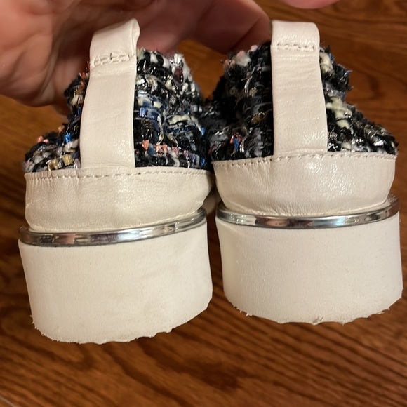 RON WHITE Sha-Nell TWEED boucle SLIP ON SNEAKER CUSHIONED COMFORT 37 1/2 - Picture 14 of 16